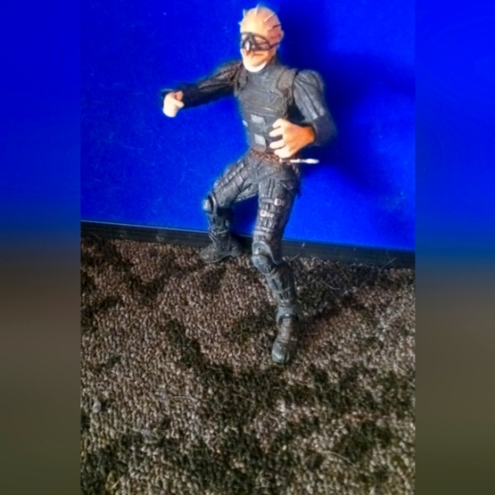Hellrasier Poseable Black Tactical Action Figure with Masked Head vintage